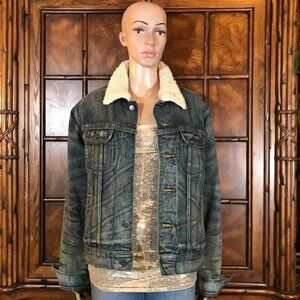 Polo by Ralph Lauren Antique Specialty Wash Cotton Faux Shearling Denim Jacket